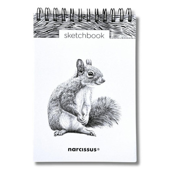 Szkicownik A6 Wiewiórka na spirali 60k