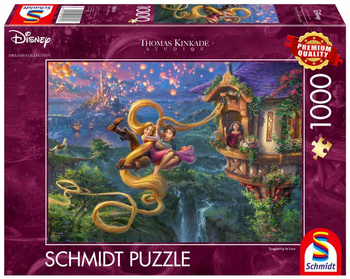 Puzzle 1000 PQ T.Kinkade Roszpunka zaplątani w miłości 113367