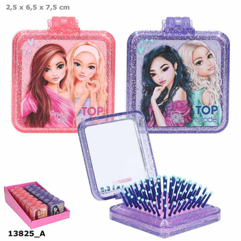 Szczotka składana Top Model z lusterkiem 1szt.mix 13825A