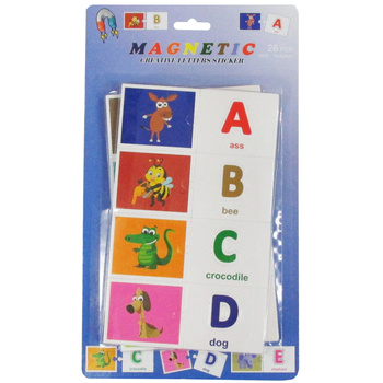 Literki magnetyczne ze zwierzętami edukacyjne dla dzieci kreatywna zabawa