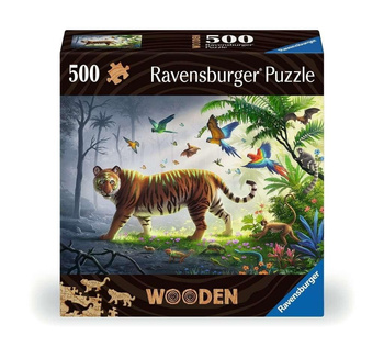 Puzzle drewniane 500 Tygrys Ravensburger