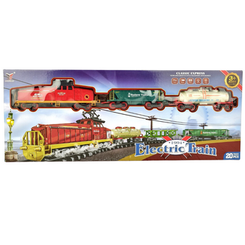 KOLEJKA ELEKTRYCZNA DLA DZIECI NA BATERIE ZESTAW TORÓW I WAGONY NA PREZENT