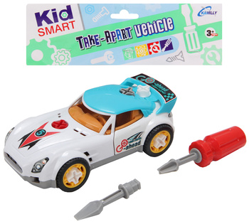 AUTO DO SKRĘCANIA DLA DZIECI ZESTAW Z WKRĘTAKIEM POJAZD EDUKACYJNY 3+