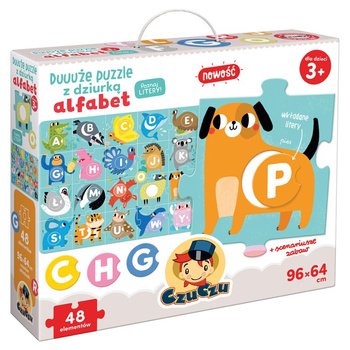 Puzzle 48 Duuuże z dziurką Alfabet CzuCzu