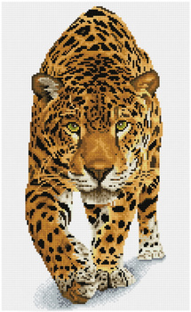 Zestaw do haftu diamentowego Dante Leopard na polowaniu 40 x 60 cm