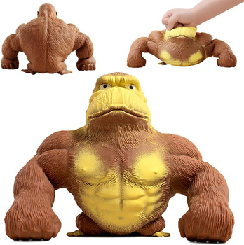 DUŻA MAŁPA GORYL ROZCIĄGLIWY GNIOTEK ANTYSTRESOWY SENSORYCZNY MIĘKKI GUMOWY