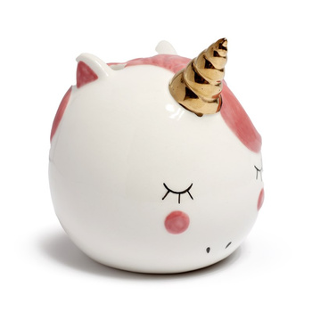 Skarbonka ceramiczna Jednorożec biały MB267