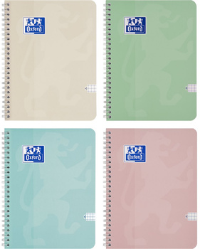 Kołozeszyt A5 80k.kratka Oxford Touch pastel 1szt.mix
