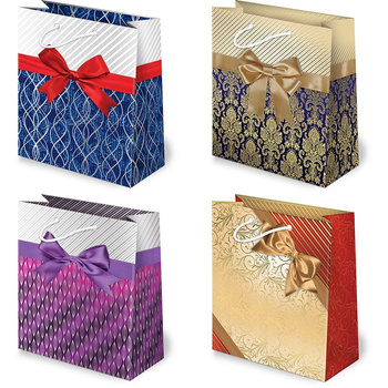 Torebki ozdobne XL-33 Kokardy Eleganckie 10 sztuk