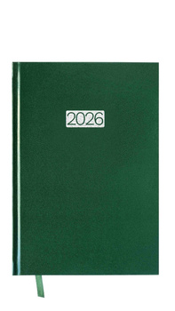 Kalendarz 2026 A5 Ekonomiczny dzienny V5 zielony K-A5D E