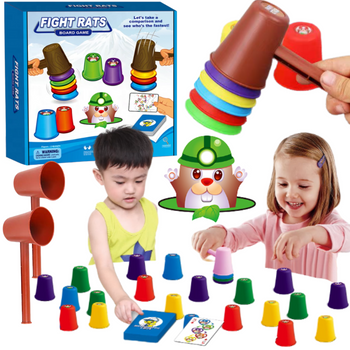 GRA ZRĘCZNOŚCIOWA ZŁAP KRECIKA ZBIJAK KUBKI KARTY