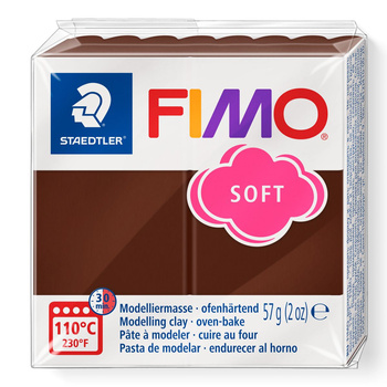 Kostka FIMO soft 57g czekoladowy masa termoutwardzalna Staedtler