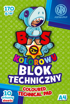 Blok kolorowy barwiony w masie ASTRAPAP A4 170g 10 ark