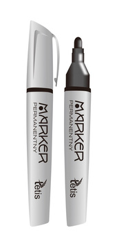 Paczka Marker permanentny czarny 12 sztuk