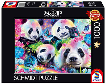 Puzzle 1000 PQ Sheena Pike Pandy i kwiaty 112324