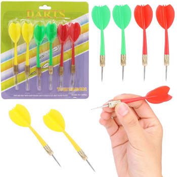 Zestaw rzutki do gry dart 6 sztuk ostre lotki na tarczę precyzyjne rzuty