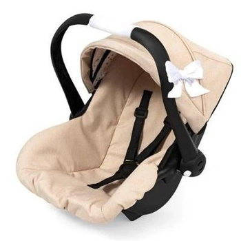 Fotelik samochodowy dla lalek z daszkiem beżowy Bayer Design