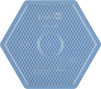 HAMA ŚREDNIA TABLICA Z KOLCAMI – DUŻA SZEŚCIOKĄTNA – PRZEZROCZYSTA