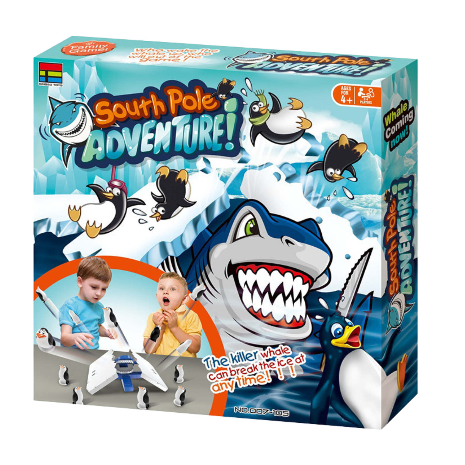 Gra Rodzinna "Przygoda Na Biegunie Południowym" Pingwinki Rekin Zestaw