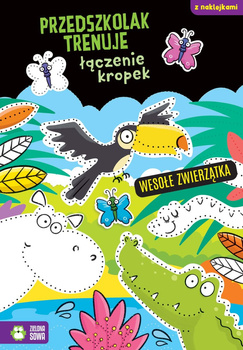 Wesołe zwierzątka. Przedszkolak trenuje łączenie kropek. Przedszkolak trenuje
