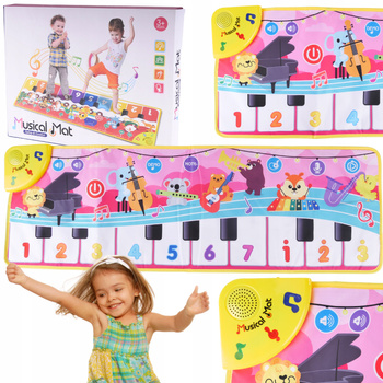 Interaktywna Edukacyjna Mata Muzyczna Taneczna Muzyka Światło Pianinko