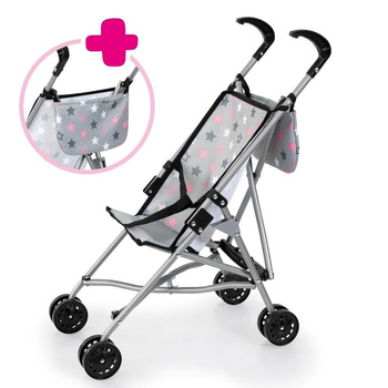 Wózek dla lalek z torbą szary Bayer Design