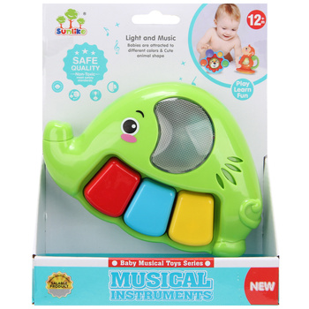 Słonik muzyczny zabawka edukacyjna interaktywna dla malucha dzieci 0+