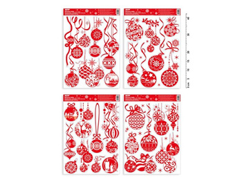 Naklejki bożonarodzeniowe brokat 20x30cm VA013