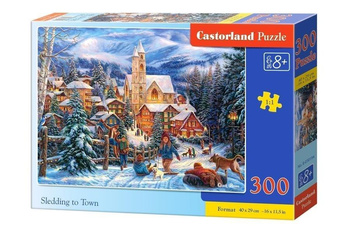 Puzzle 300 Sledding to Town CASTOR Castorland
