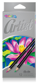 Colorino artist kredki ołówkowe okrągłe 12 kolorów dla dziecka do szkoły