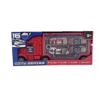 Zestaw Pojazdów Ratunkowych Duża Laweta Garaż Ciężarówka z Autkami