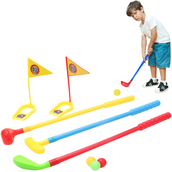 MINI GOLF DLA DZIECI ZESTAW DO GRY W GOLFA KIJE GOLFOWE PIŁECZKI
