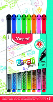 Cienkopis Maped Graph Peps Deco 8 kolorów blister