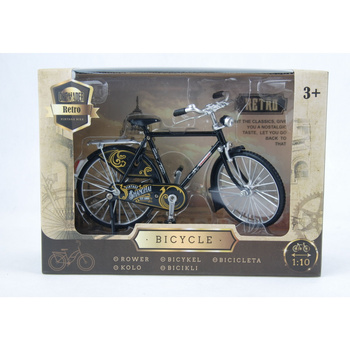 Rower metalowy w pudełku stabilny nowoczesny design bezpieczny dla dzieci