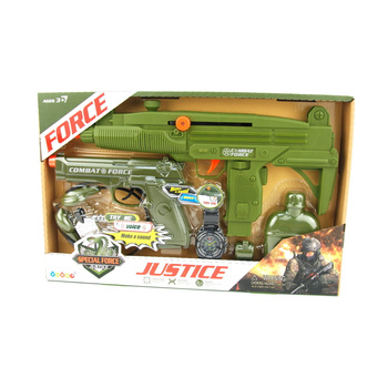 Karabin wojskowy pistolet zabawkowy zestaw dla dzieci w pudełku edukacyjny