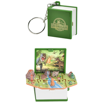 Brelok książka rozkładana dinozaury interaktywna zabawka dla dzieci