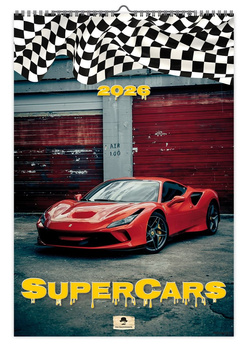 Kalendarz 2026 ścienny Super Cars A3 VD17