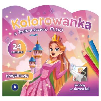 KOLOROWANKA Z TATUAŻAMI FLUO - KSIĘŻNICZKI