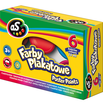 Farby plakatowe AS 6 kol x20 ml