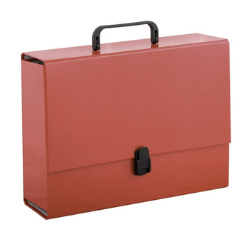 Teczka z rączką A4 10 cm Penmate czerwona pastelowa