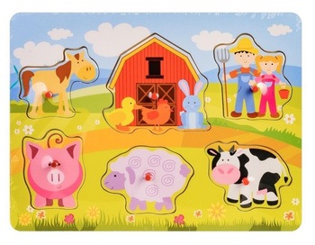 Układanka drewno - farma Daffi
