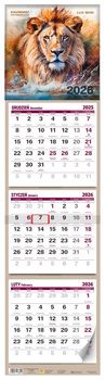 Kalendarz 2026 trzymiesięczny ścienny mini lux 1szt.mix