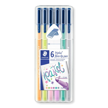 Flamaster triplus 1 mm 6 szt. w etui kolory pastelowe Staedtler