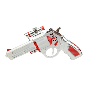 Pistolet na baterie zabawka interaktywny dla dzieci w folii 1 sztuka