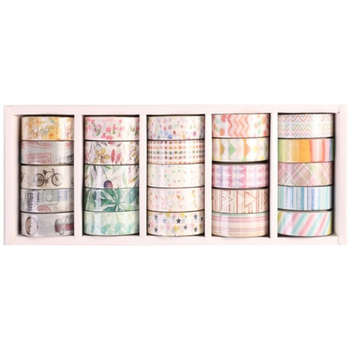 Display Taśma klejąca dekoracyjna Washi Tape Narcissus SET 4 display mix 25 sztuk