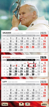 Kalendarz 2026 trójdzielny Jan Paweł II KT1 V103