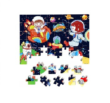 Puzzle drewniane 60 elementów edukacyjne 4 wzory dla dzieci rozwijające