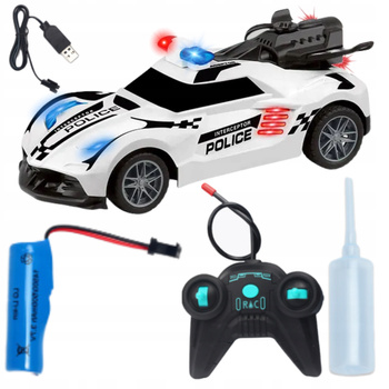 ZDALNIE STEROWANY SAMOCHÓD AUTO POLICJA RC LED NA AKUMULATOR PILOT PARA DYM