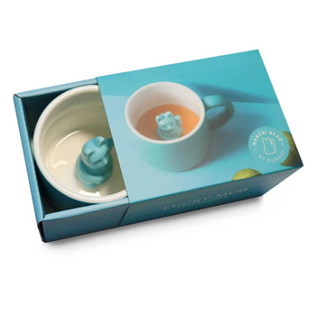 Kubek szczęścia Maneki Neko turkusowy