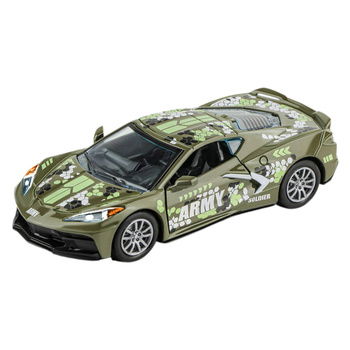 Auto metalowe moro z napędem pull back samochód wojskowy model 1 sztuka